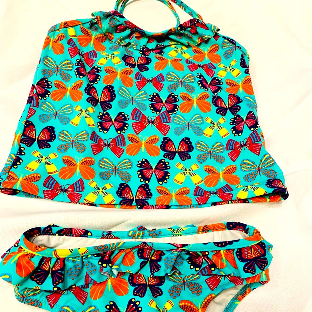GARNET HILL KIDS Girls 2-piece bathing suit. Size 8